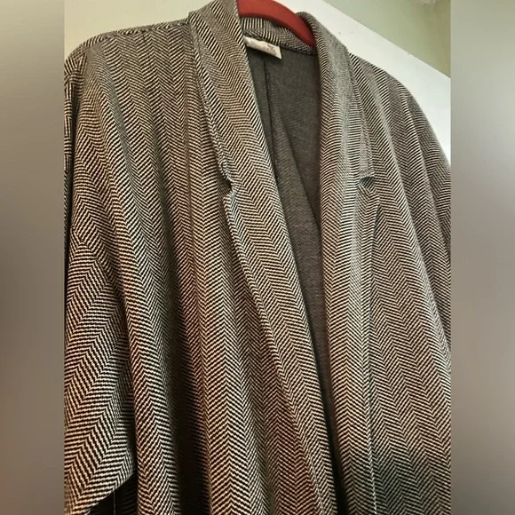 🍂 Beautiful GUC weekenders full length transitional herringbone open coat🐝 - Picture 4 of 10